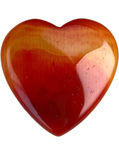 Edelsteen hart 30 mm Carneool