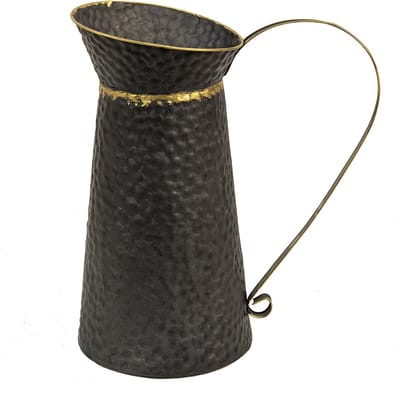 Clayre & Eef Decoratie Kolenkit XL 40x23x47 cm Grijs Ijzer Rond Emmer