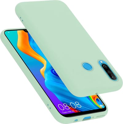 Cadorabo Hoesje geschikt voor Huawei P30 LITE in LIQUID LICHT GROEN - Beschermhoes gemaakt van flexibel TPU silicone Case Cover