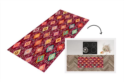 Keukenloper - Loper keuken - Patroon - Native American - Amerika - 120x50 cm - Keukenloper vinyl