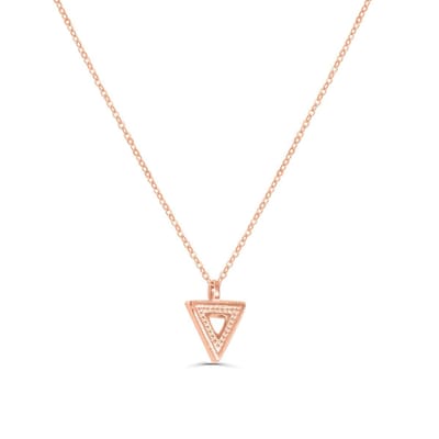 Victorious Dames Ketting Rose goud – Driehoek Hanger – 41 t/m 46 CM