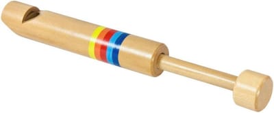 Houten Swanee Slide Fluitje 23cm met Kleurrijke Strepen