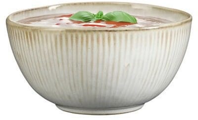 Mica Decorations Soepkom Nusa - creme kleur - 7 x 12 cm - keramiek - kommetjes/schaaltjes - 500 ml