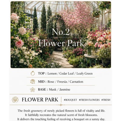 Hetras Autoluchtverfrisser Diffuser Langdurige Geur Riet Diffuser 77ml × 2 No02 Flower Park