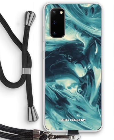 Case Company® - Hoesje met koord geschikt voor Samsung Galaxy S20 hoesje met Koord - Dreaming About Whales - Telefoonhoesje met Zwart Koord - Bescherming aan alle Kanten en Over de Schermrand