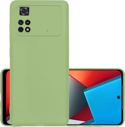 Hoesje - Geschikt voor Xiaomi Poco X4 Pro 5G - Sterk & Shockproof - Hoes Cover - Siliconen Case - Groen