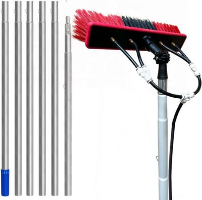 Telescopische Raamreiniger - Uitschuifbare Stok - Ramen Schoonmaken - Met Watertoevoer - Verstelbaar - Aluminium