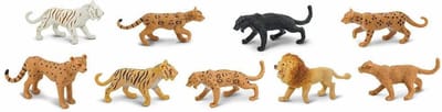 Safari LTD Speelfiguren Katachtige Roofdieren - 9 Figuren - 4-7,5 cm - speelgoed