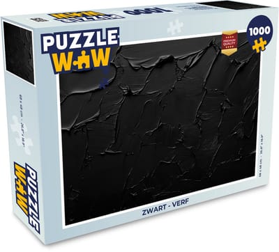 Puzzel Zwart - Verf - Legpuzzel - Puzzel 1000 stukjes volwassenen