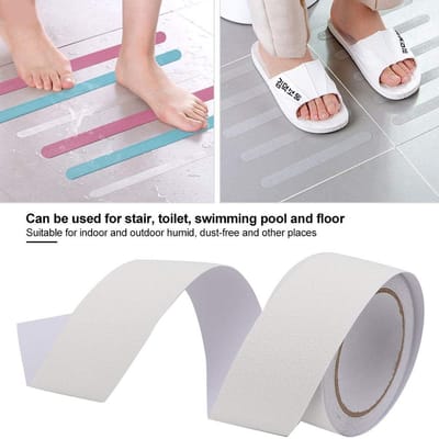 Dailygoods- Veiligheidstape 5m - Antislipstrip - PEVA - Slijtvast - Sterke hechting - Voor trap/vloer/zwembad