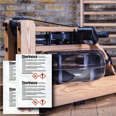 WaterRoeier Sterinova Puritabs Maxi Tabletten - 12 x Puritabs Extra Sterk! + LevinQ® Handschoenen - Geschikt voor alle merken Fitness Waterroeiers met watertank