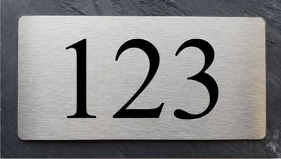 Huisnummerbord leisteen voordeur 20x11cm LS28