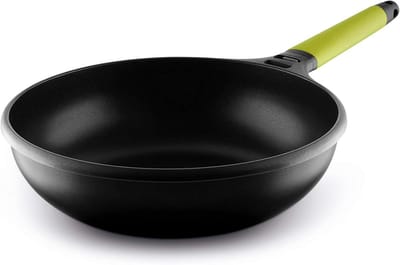 Wok van gegoten aluminium 28 cm - PFOA-vrij en energiezuinig voor inductie