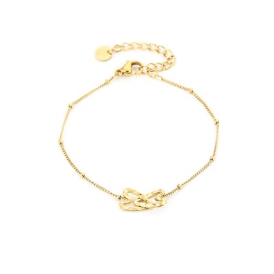 Hartjes together armbandje goud- sint- kerst- valentijn- dames- sieraad- cadeau