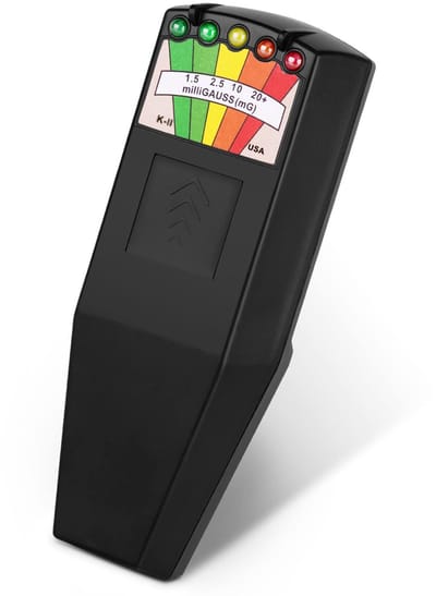 K2 Mete - Elektromagnetische stralingsdetector - EMF meter - EMF detector - Detectie apparaat - Stralingsmeter - HSP – Hoogsensitief - Voor Thuis/Kantoor - Batterijgevoed - Zwart - LOUZIR