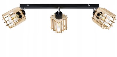 Hanglamp Plafond Lamp Loft Hout E27 3-lichts