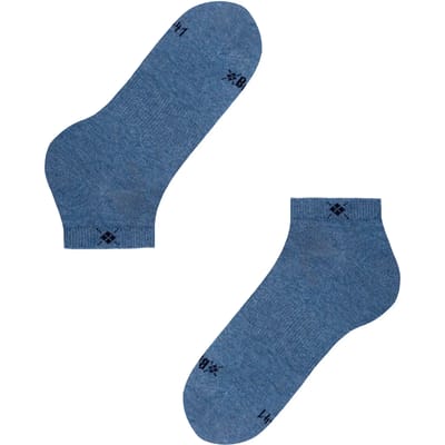 Burlington Everyday 2-Pack kort eenkleurig katoen multipack sneakersokken enkelsokken dames blauw - maat 36-41