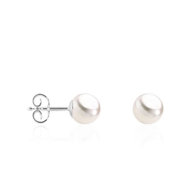Luna-Pearls - 315.0352 - Oorstekers - Dames - 925er Zilver gerhodineerd - Zoetwatercultuurparel