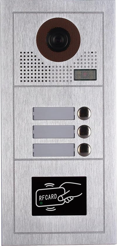Video Intercom - Deur Intercom Systeem - Veilig Wonen - RFID Kaart Opening - Inbouw 276x130mm - Metaal
