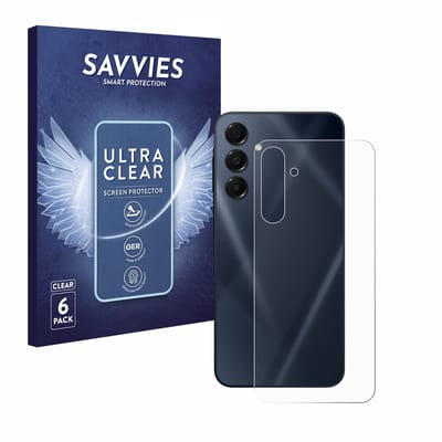Savvies - Screenprotector voor Samsung Galaxy A16 5G (Achterkant) - Folie Beschermfolie transparant 6 Stuks
