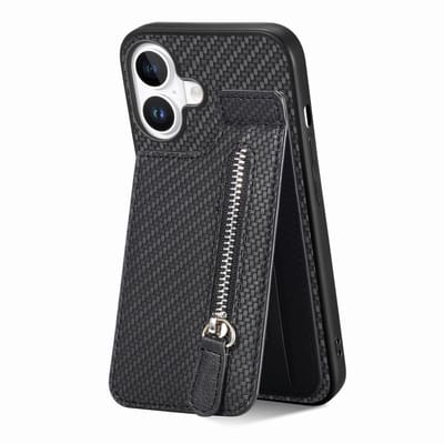 Byshayne- Beschermhoes voor iPhone 16 Plus - Portemonnee - Ritskaartetui - Schokbestendig - Magnetische sluiting - Praktisch ontwerp - Telefoonportemonnee