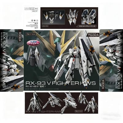 RG 1/144 RX-93 Nu Heavy Weapons System (Hws) Montage Modelbouw Actiefiguren Bureau Ornament Verrassing Verzamelspeeltje Cadeau gray