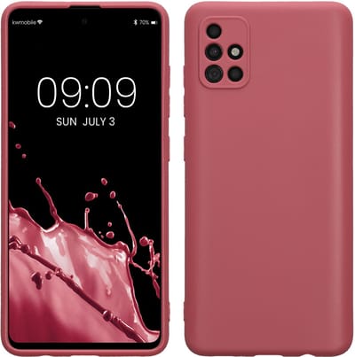 kwmobile telefoonhoesje geschikt voor Samsung Galaxy A51 - Hoesje voor smartphone - Precisie camera uitsnede - In donkerroze