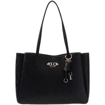 Guess Anise multi comp tote shopper black logo