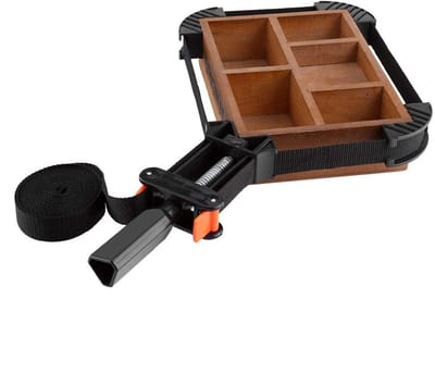 Dailygoods- Spanner met 4 Klemmen - Verstelbare Hoekbeugel - Meubel Klem - Foto Lijm Klem - Voor Diverse Vormen - Schadevrij Gebruik