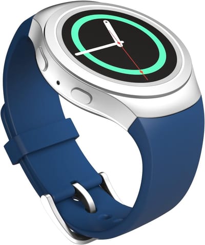 Vervangend sporthorlogebandje van zachte siliconen voor Samsung Gear S2 Smartwatch, donkerblauw, comfortabel en duurzaam