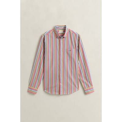 Gant Overhemd Multistripe Poplin Button-Down Multicolor / male