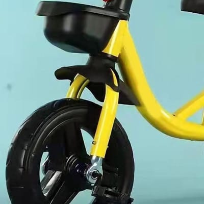 Driewieler voor Kinderen - Loopfiets - Buiten Spelen - Met Opbergmand - 62 x 31 x 26 cm - Geel
