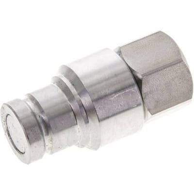 RVS DN 10 Vlakdichtende Koppeling Insteeknippel G 3/8 inch Binnendraad ISO 16028 CEJN D 19.7mm