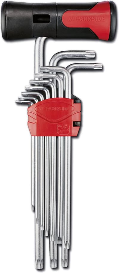 PARKSIDE Torx sleutel set - Torx T-greep 11-delig - In opklapbare kunststof houder