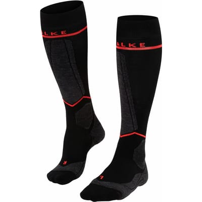 FALKE SK Wool met compressie wol functioneel materiaal compressie skisokken dames zwart - maat 35-38 W2