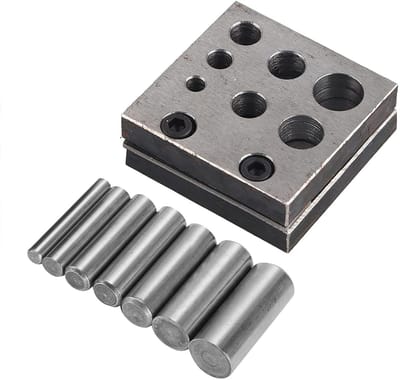 Pons Disc Set - Metaalponsen Sieraden - Sieraden Maken - Precisie Gesneden Metaal - 7 Gaten - Zilverkleurig