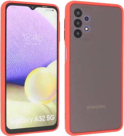 Hoesje Geschikt voor de Samsung Galaxy A32 5G - Hard Case Backcover Telefoonhoesje - Rood