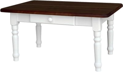 Eettafel Grenenhout - Koffietafel Keuken - Woonkamer Meubel - Handgemaakt Robuust - 50x50x45cm - Wit Noten