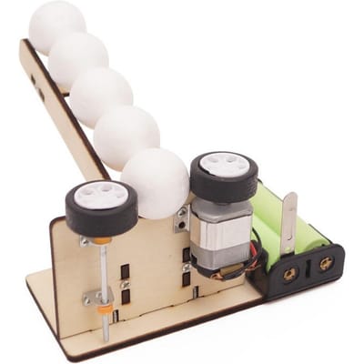 Doe-het-zelf automatische serveermachine Stoom wetenschap onderwijs speelgoed kinetische energieoverdracht experimentele staaf educatief hulpmiddel beige