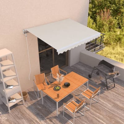 vidaXL - Luifel - automatisch - uittrekbaar - 350x250 - cm - crèmekleurig