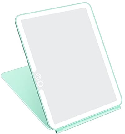 Opvouwbare Verlichte Make-upspiegel met 72 LED en 3 Kleuren Licht - Draagbare, USB Oplaadbare en Ultra Dunne Spiegel voor Cosmetica