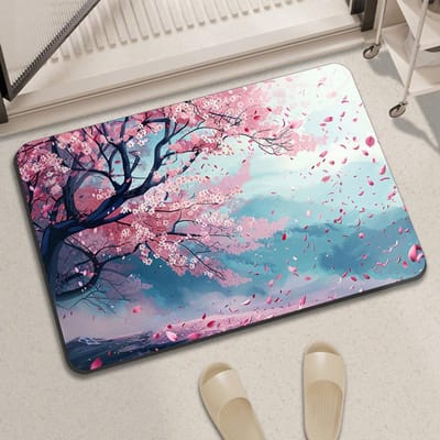 Roze Taolin Badkamer Absorberende Vloermatten Huis Badkamer Slijtvaste Tapijt Keukendeur Antislip Voetmatten Entree Matten 40 * 60Cm diatom mud