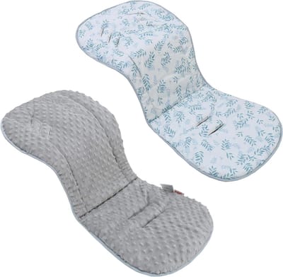 SnelShoppen - Baby Kinderwagen Zitkussens, Universele Dubbelzijdige Wieg Kussen, Zacht en Ademend 100% Katoen, 37x80cm, Blauw, Geschikt voor Peuters e