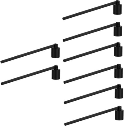 Kaarsendover Set - Vlammendover Kaarsenblusser - Veilig Kaarsen Doven - Lange Steel Handvat - 17 cm - Zwart