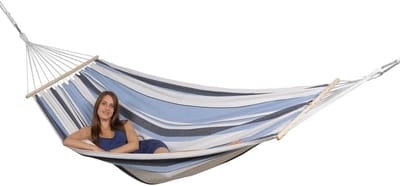 Staande Hangmat - Strand Hangmat - Buiten Ontspannen - UV- en Weerbestendig - 210 x 140 cm - Blauw Gestreept