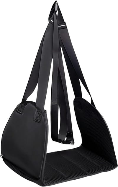 Vliegtuig Voetsteun - Reis Hangmat - Comfortabel Reizen - Verstelbaar Ontwerp - 66 gram - Zwart