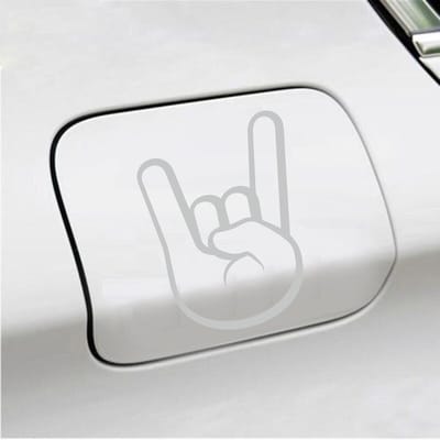 Bumpersticker - Rock N Roll - 12 X 9 - Licht Grijs
