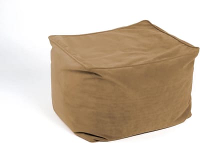 Poef Fauteuil Kruk - Zitkussen Vloerkussen - Ontspannen Zitten - Afneembare Hoes - 60x50x40 cm - Beige