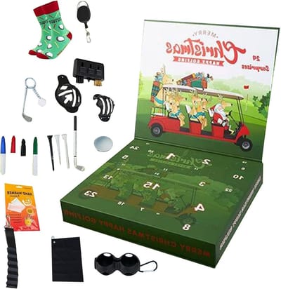 Kerstkalender Sport - Adventskalender Miniatuur - Feestdagen Aftellen - 24 Dagen Verrassingen - 32 x 25 x 7 cm