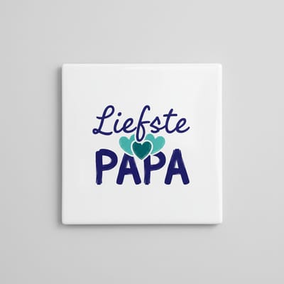Liefste Papa Tegel – Vaderdag Liefde Tekst Wanddecoratie – Keramische Tegel 15 × 15 cm